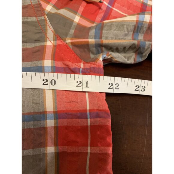 The North Face Plaid Button Up Short Sleeve Shirt L Gorpcore Outdoor Hiking - Picture 6 of 10